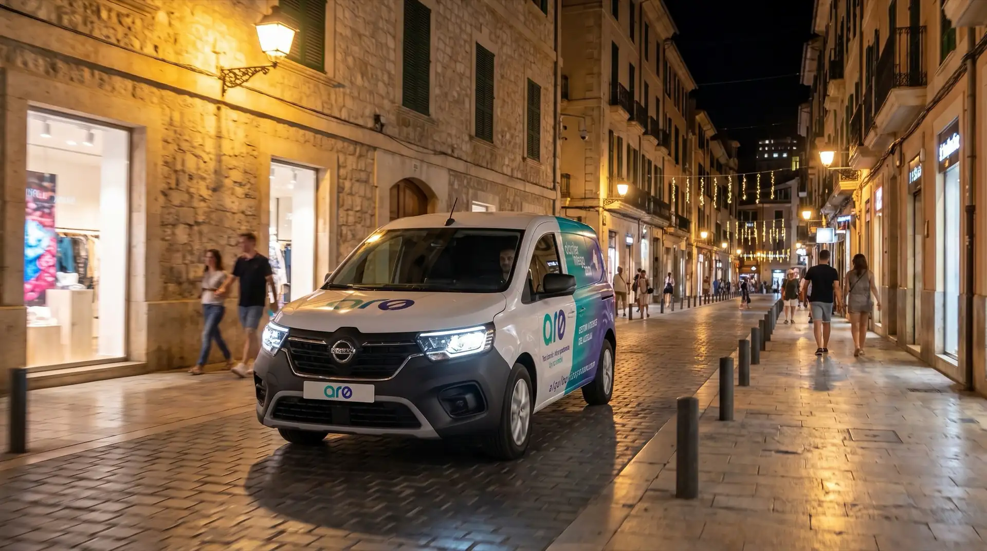 Furgoneta de Alquiler Riesgo Zero circulando por Palma