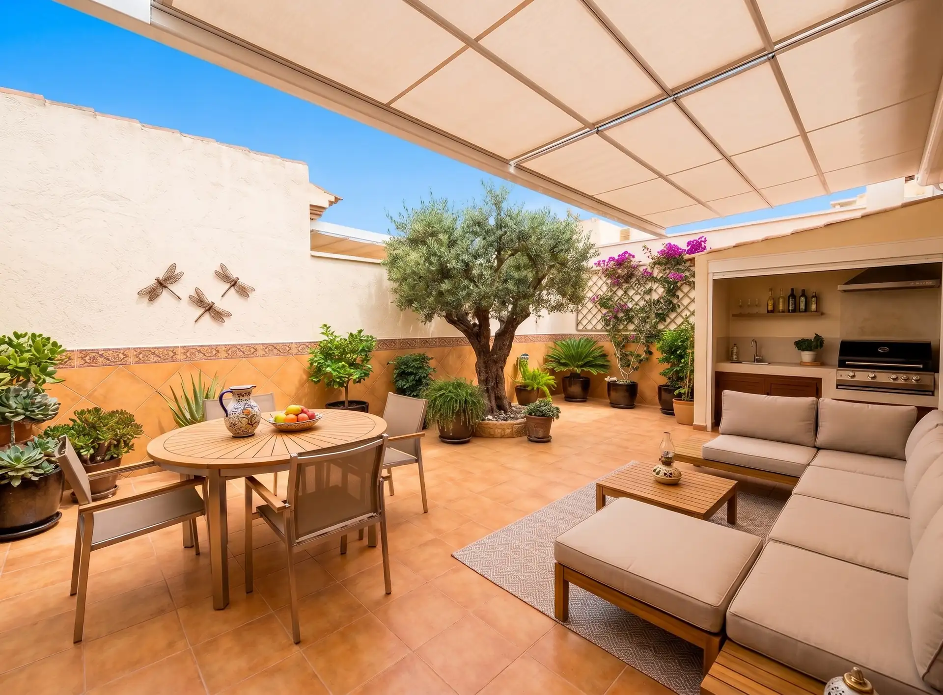 Terraza de una vivienda en Mallorca